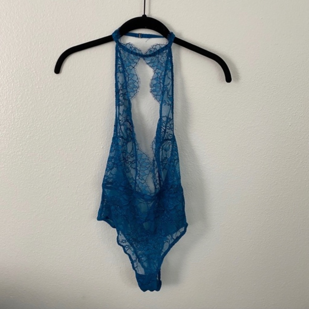 Victoria’s Secret Very Sexy High Neck Halter Open Plunge Cut Out Bodysuit Teddy